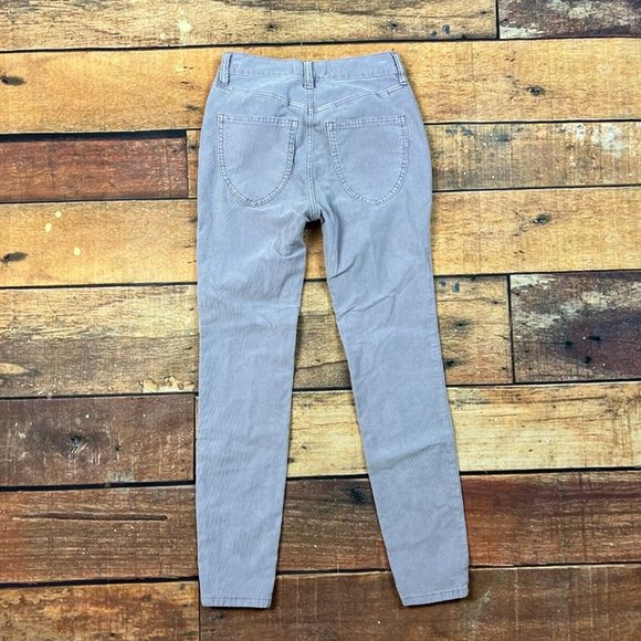 We The Free People Sun Chaser Corduroy Pants Size 24 Frosted Lilac Button Skinny - Picture 5 of 12
